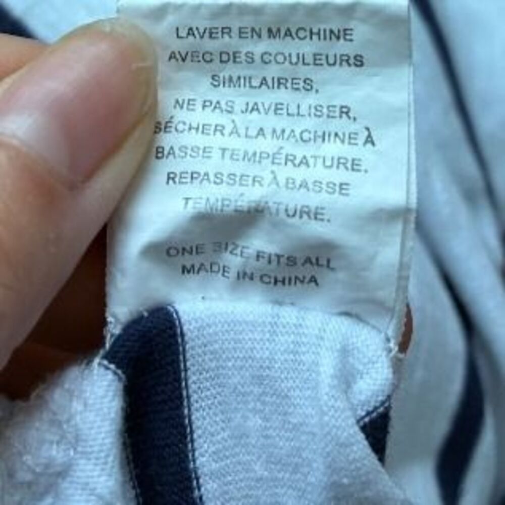Mersea Oversized Boxy Striped Blue White Tee - Women's One Size Small Medium - Picture 5 of 5